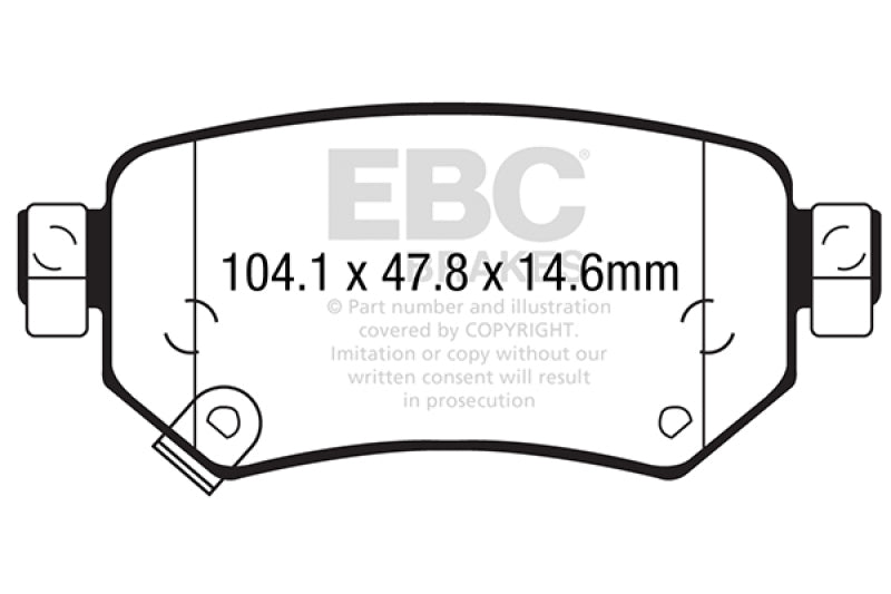 EBC 2016+ Mazda 6 2.5L Redstuff Rear Brake Pads