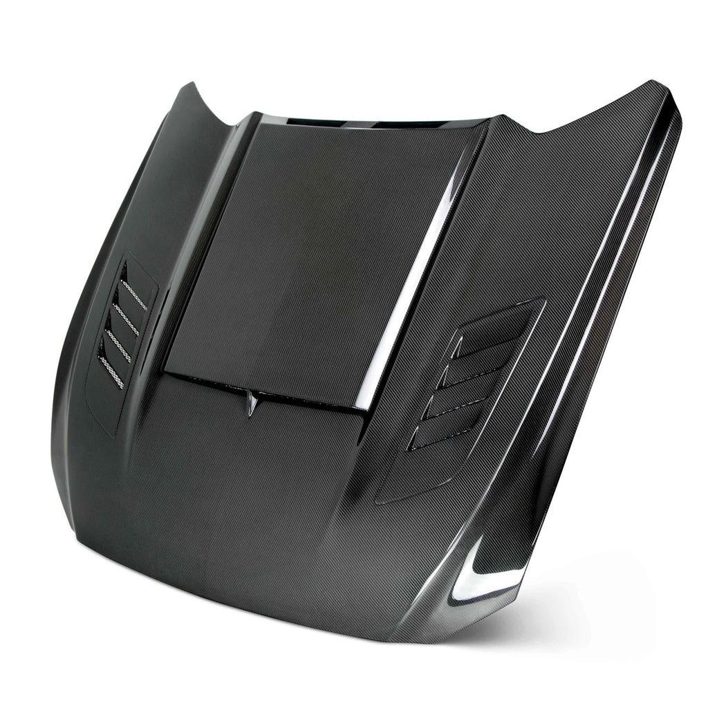 2015–2023 Ford Mustang Ram Air Carbon Fiber Hood image 1
