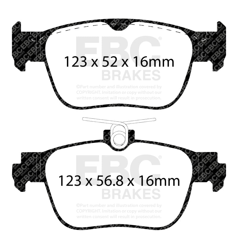 EBC 22-25 Audi A3 2.0L (t) Greenstuff Rear Brake Pads