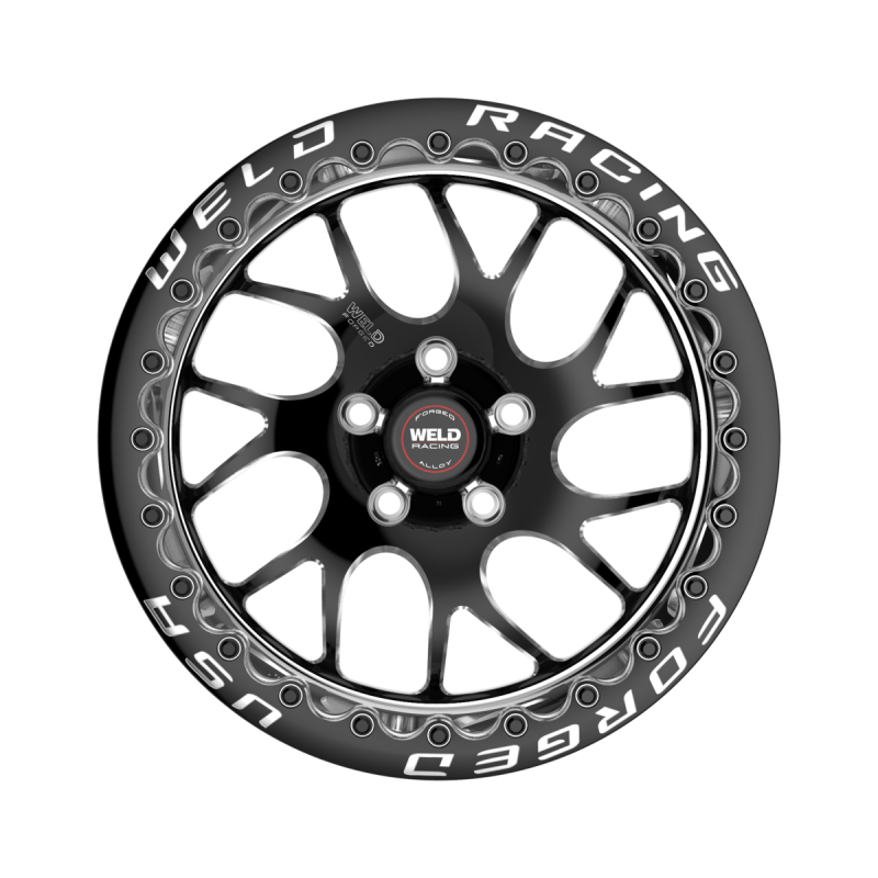 Weld S78 Beadlock 15x10/5x120.65/7.5 BS/3.18 HB-Black Center-Polished Shell-Black SBL MT Wheel