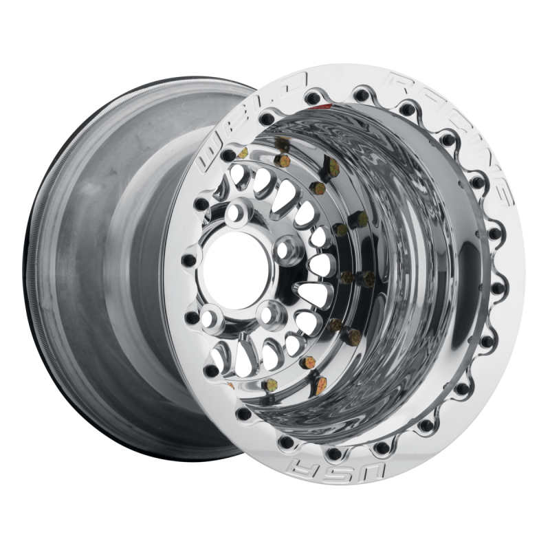 Weld RPM 15x10 / 5x4.75 / 4 BS / 3.18 HB - Polished Center - Polished Shell - Polished SBL MT Wheel