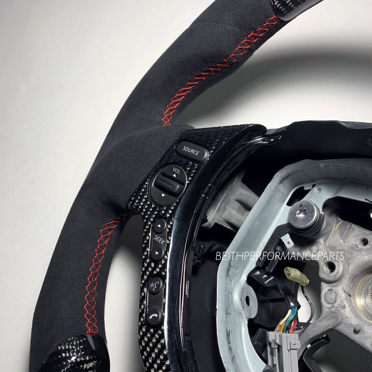 2008-16 Nissan GTR – Carbon – Alcantara, Red Stitching