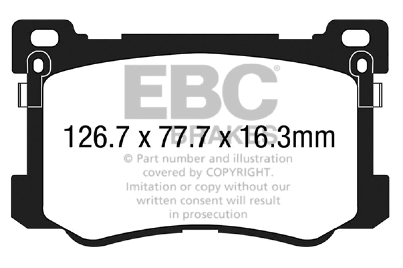 EBC 15+ Hyundai Genesis 3.8 Greenstuff Front Brake Pads