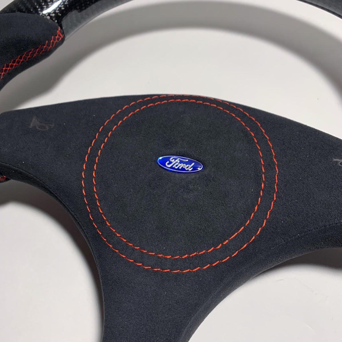 1984-1986 Ford Mustang – Carbon – Red Stitch, Red Stripe