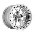 Weld S76 Beadlock 15x10/5x114.3/7.5 BS/3.18 HB-Polished Center-Polished Shell-Black SBL MT Wheel