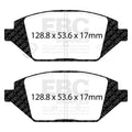 EBC 2016+ Chevrolet Spark 1.4L Greenstuff Front Brake Pads