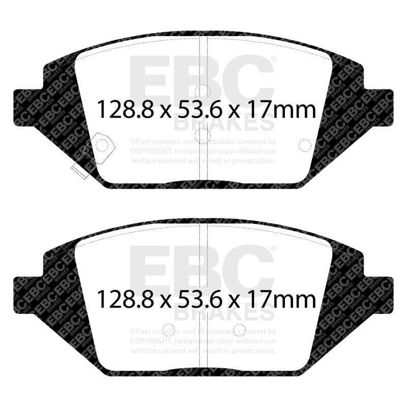 EBC 2016+ Chevrolet Spark 1.4L Greenstuff Front Brake Pads