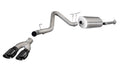 Corsa 11-13 GMC Sierra 6.0L V8 3in Cat-Back Single Side w Twin 4in Black Pro-Series Tips