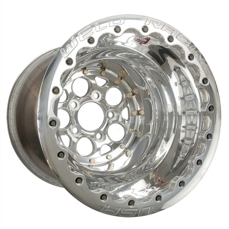 Weld Magnum 15x16/5x4.5/5 BS/3.18 HB - Polished Center - Polished Shell - Polished SBL MT Wheel