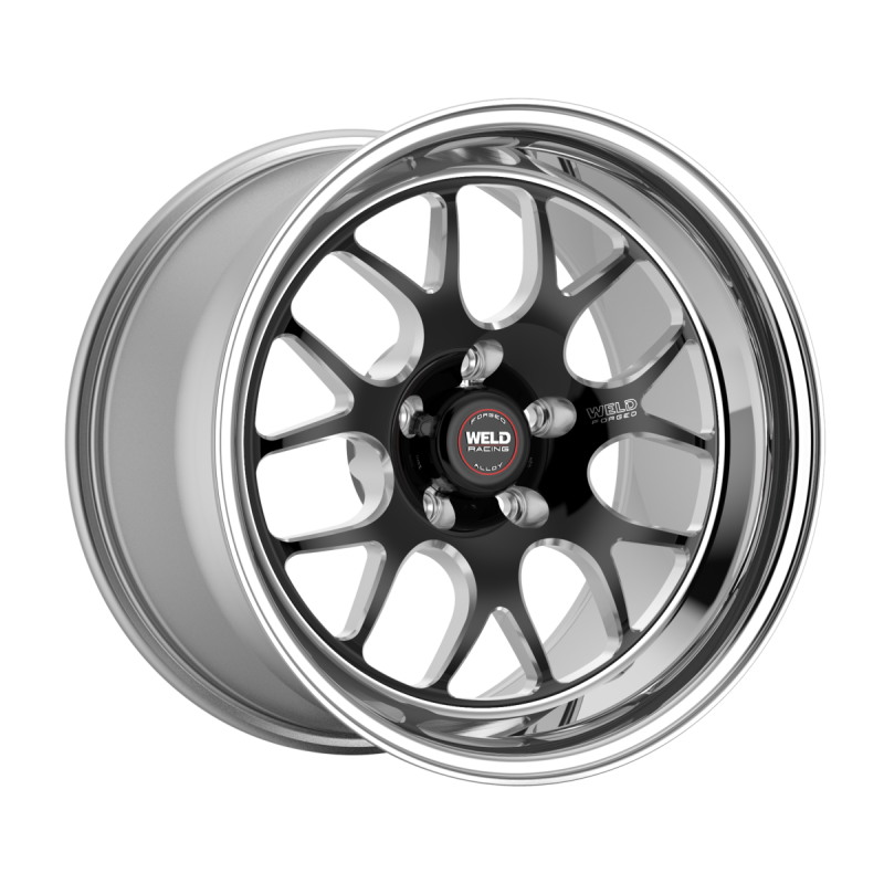 Weld S77 17x8 / 5x120.65 / 5.2 BS / 3.18 HB - Black Center - Polished Shell - Non-BL Wheel