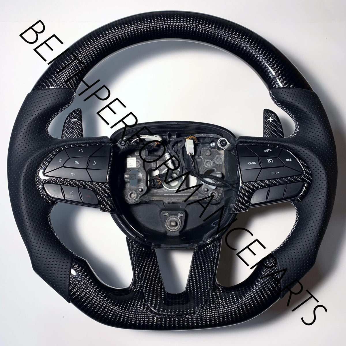 2015-2020 Dodge Charger/Challenger – Carbon – Grey Stitching