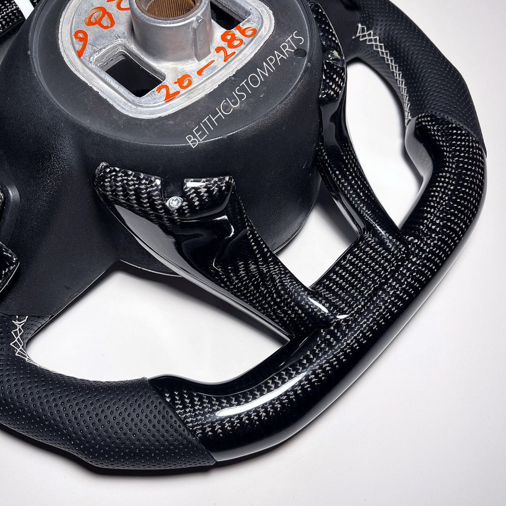 2015-2018 Mercedes – Carbon – White Stitching