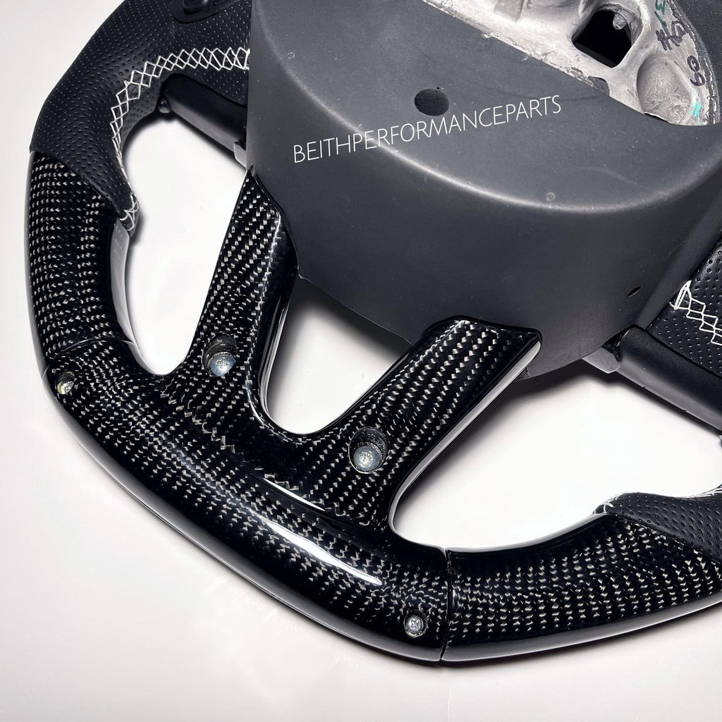 2015+ Dodge Hellcat / Cherokee SRT – Carbon – White Stitch