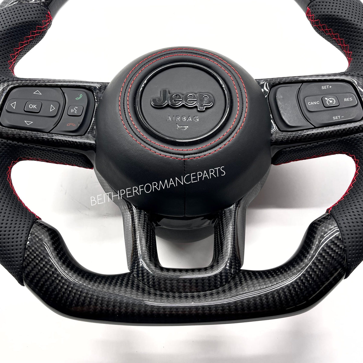 2018+ Jeep Wrangler JL – Carbon – Red Stitch