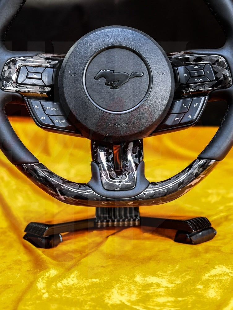 2015-2023 Mustang S550  Forged Carbon Fiber Steering Wheel