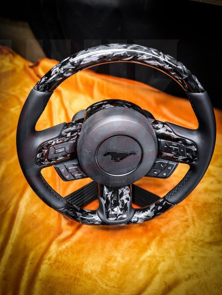 2015-2023 Mustang S550  Forged Carbon Fiber Steering Wheel