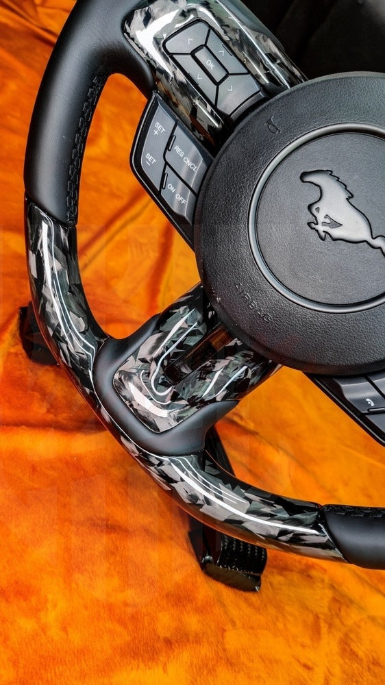 2015-2023 Mustang S550  Forged Carbon Fiber Steering Wheel
