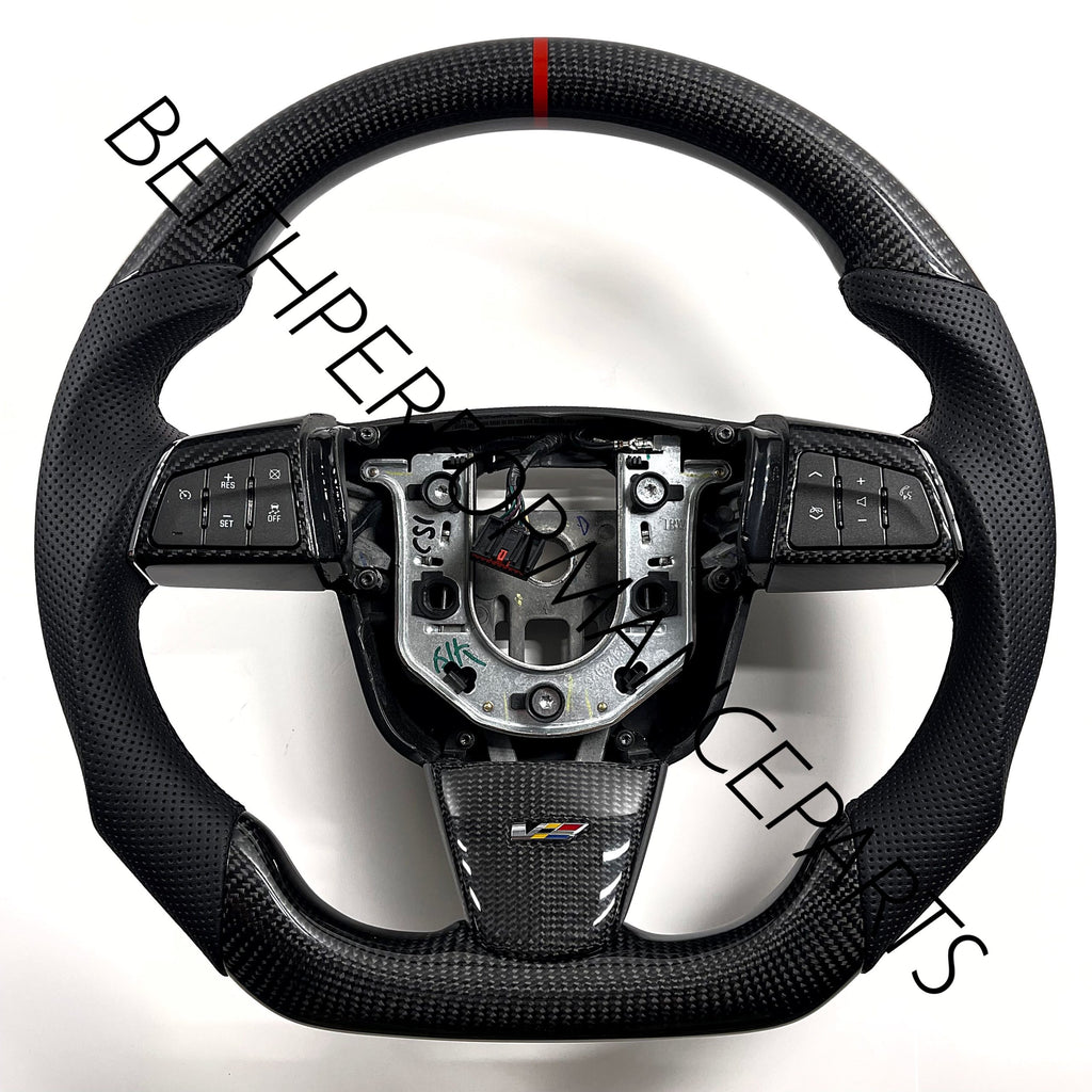 2009-2015 Cadillac CTS-V – Carbon – Black Stitching, Red Stripe