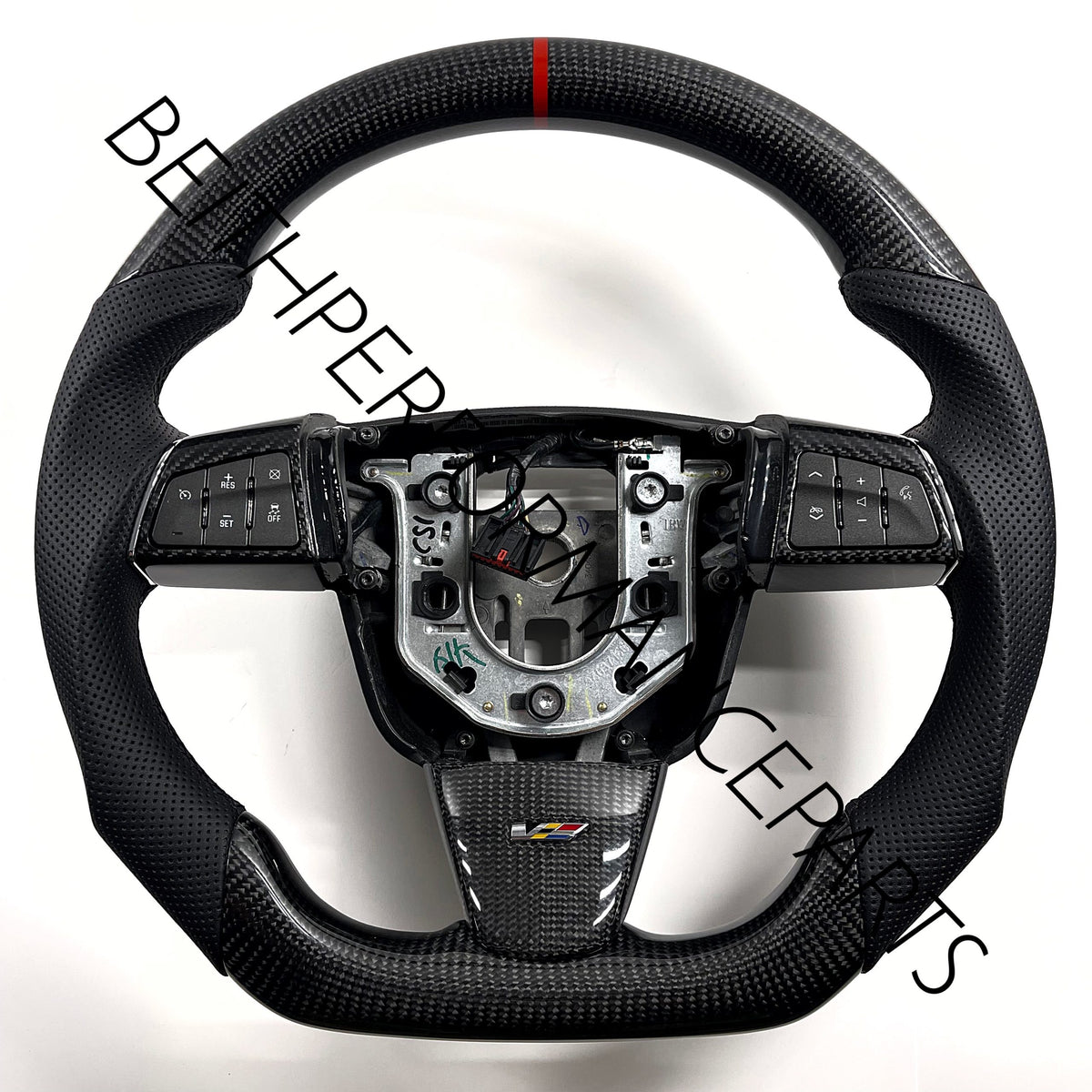 2009-2015 Cadillac CTS-V – Carbon – Black Stitching, Red Stripe