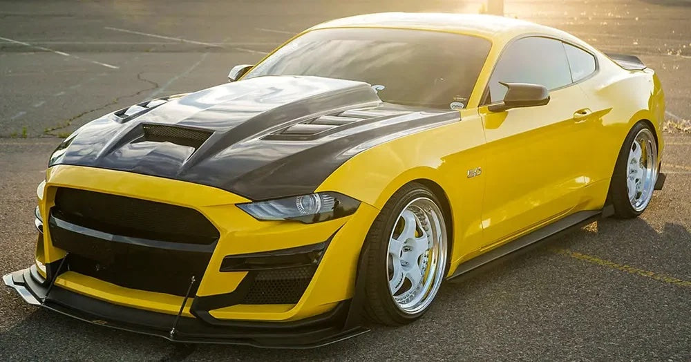 2018–2023 Ford Mustang Terminator Style Carbon Fiber Hood image 2