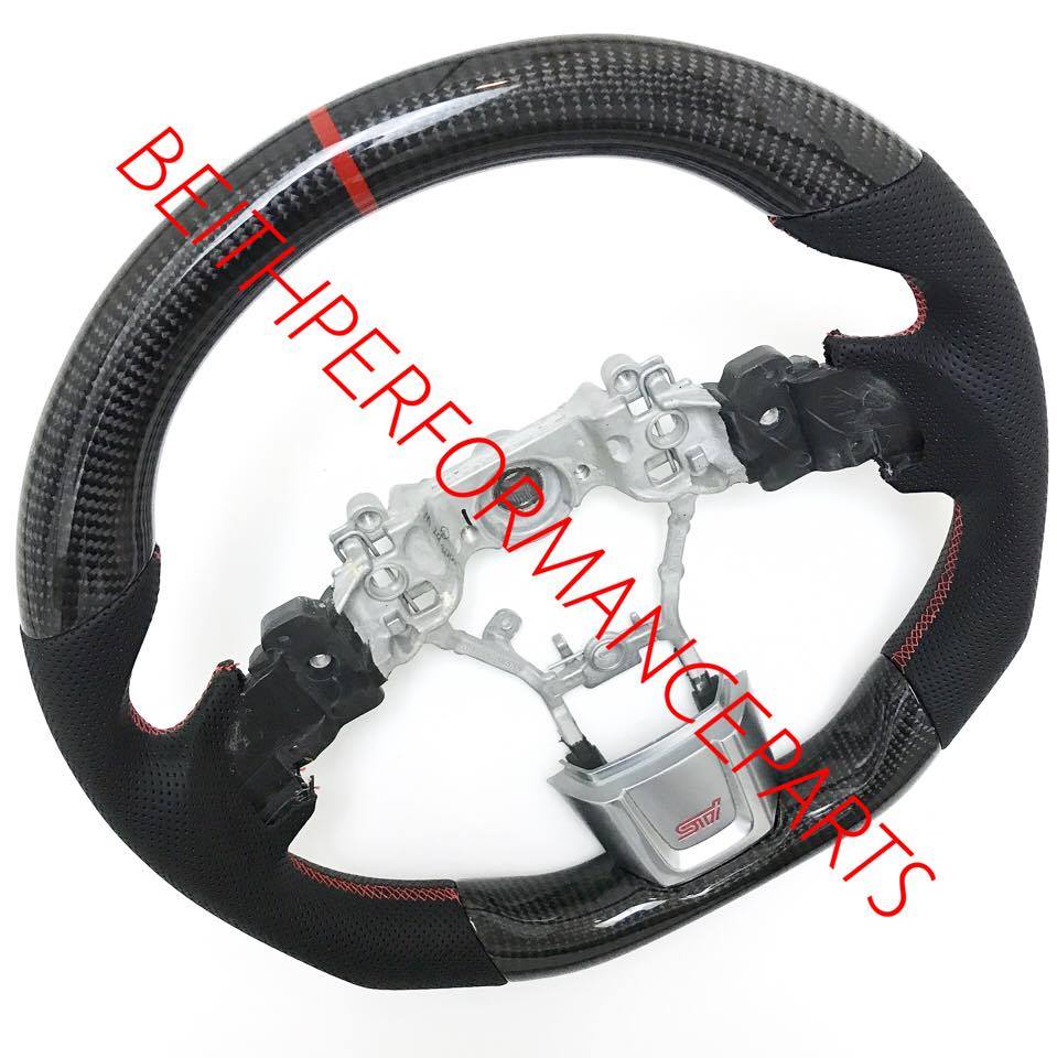 2015+ Subaru Impreza Carbon – Red Stitching, Red Stripe