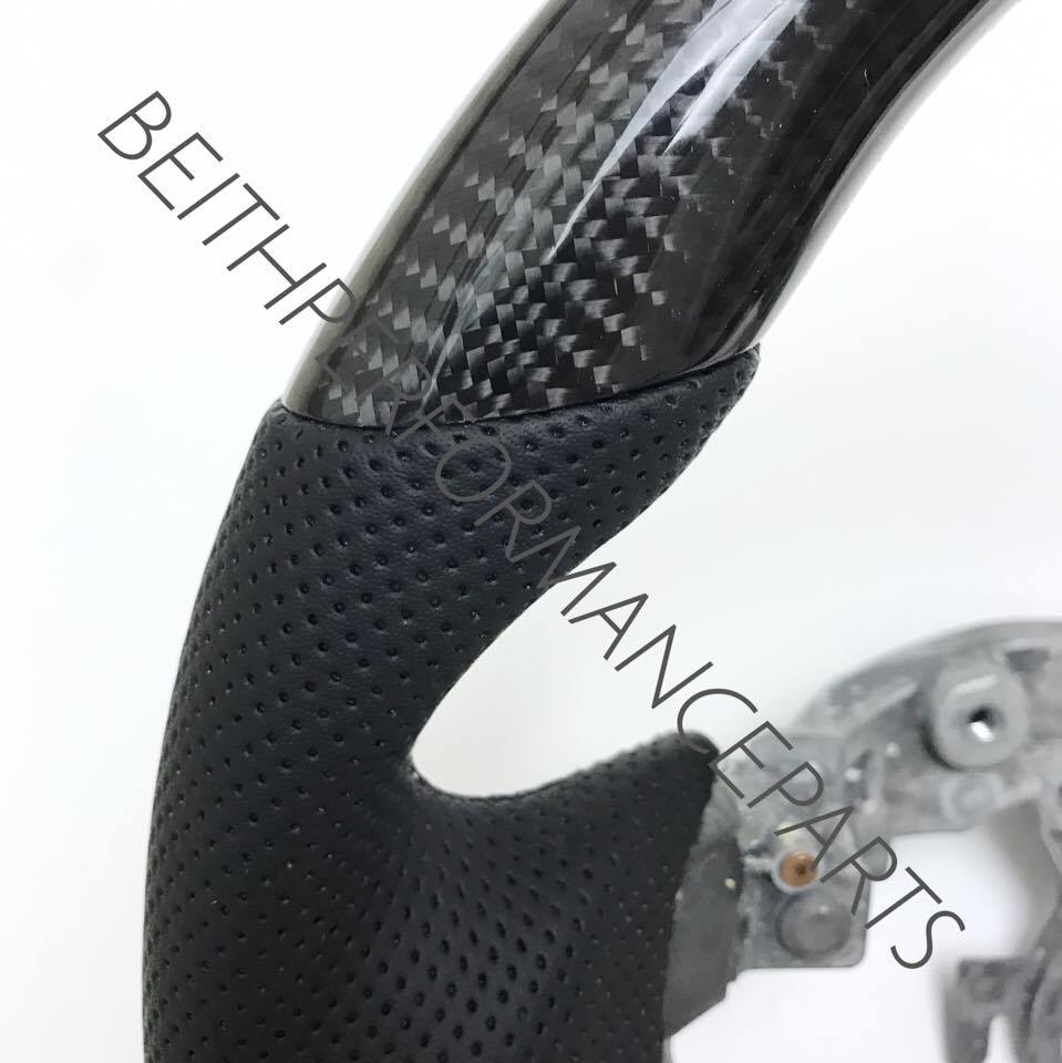 2009+ Nissan 370Z Carbon – Black Stitching, No Stripe