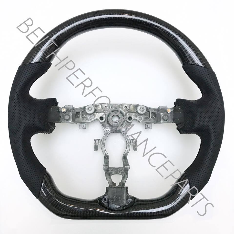 2009+ Nissan 370Z Carbon – Black Stitching, No Stripe