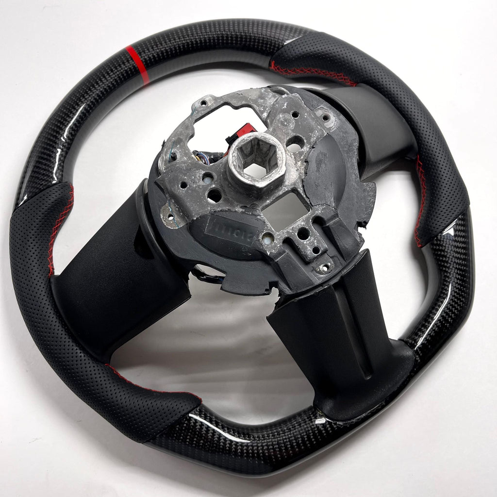 2011-2014 Ford Mustang Carbon – Red Stitch, Red Stripe