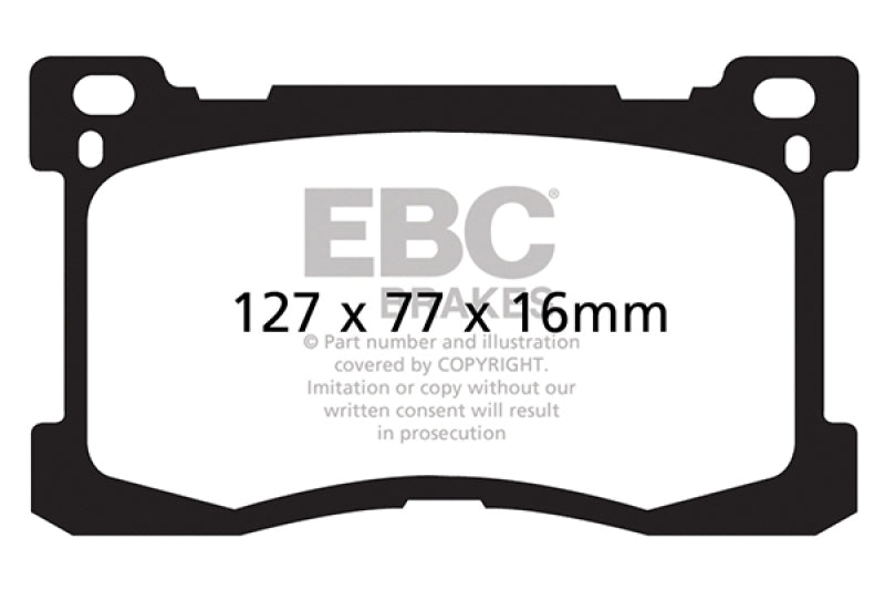 EBC 12+ Hyundai Equus 5.0 Redstuff Front Brake Pads