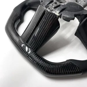 2005-2009 Ford Mustang GT500 Carbon Fiber Steering Wheel - Black Stitch image 2