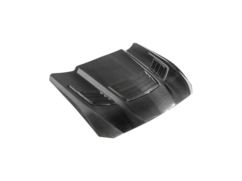 2015–2023 Ford Mustang Super Snake Style Carbon Fiber Hood image 2