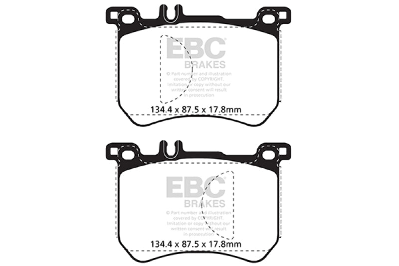 EBC 15+ Mercedes-Benz SL400 3.0 Twin Turbo Yellowstuff Front Brake Pads