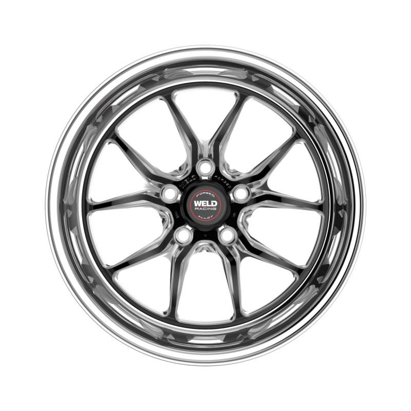 Weld S85 18x7 / 5x120 / 4.1 BS / 3.18 HB - Black Center - Polished Shell - Non-BL Wheel