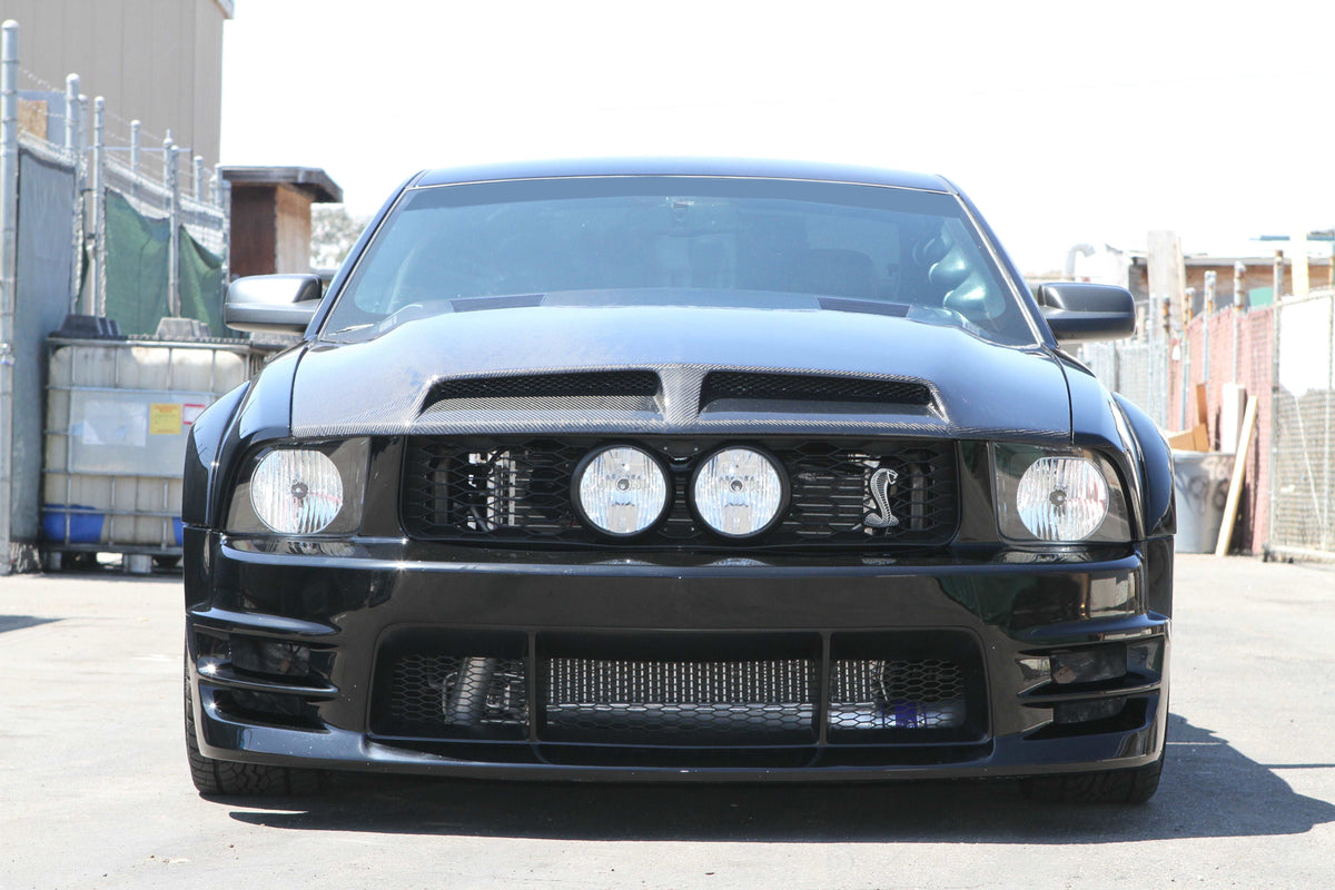 2005-2009 Mustang Carbon Fiber A44 Ram Air Hood - EXCLUSIVE