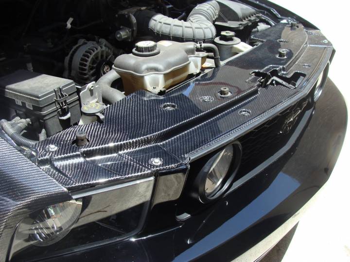 2005-2009 Mustang Carbon Fiber LG50 Radiator Cover - EXCLUSIVE
