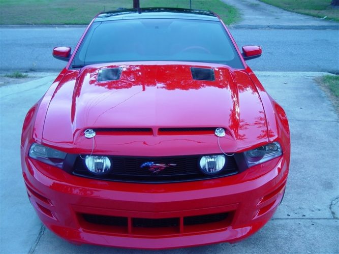 2010-2012 Mustang Fiberglass A53 Ram Air Hood