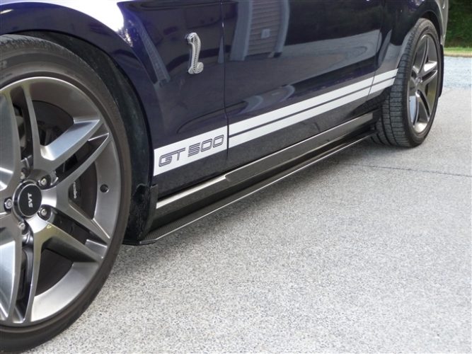 2010-2014 Mustang Carbon Fiber LG37 Side Skirt Splitters