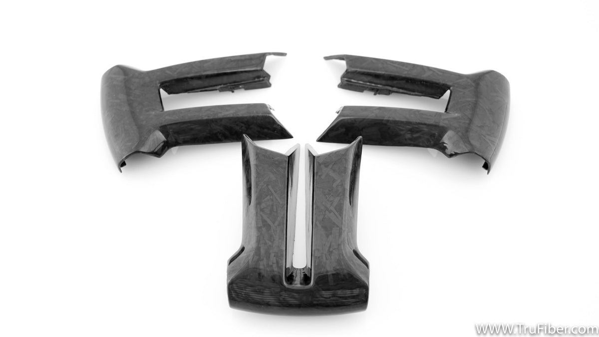 2010-2014 Mustang Forged Carbon Fiber LG112 Steering Inserts - EXCLUSIVE