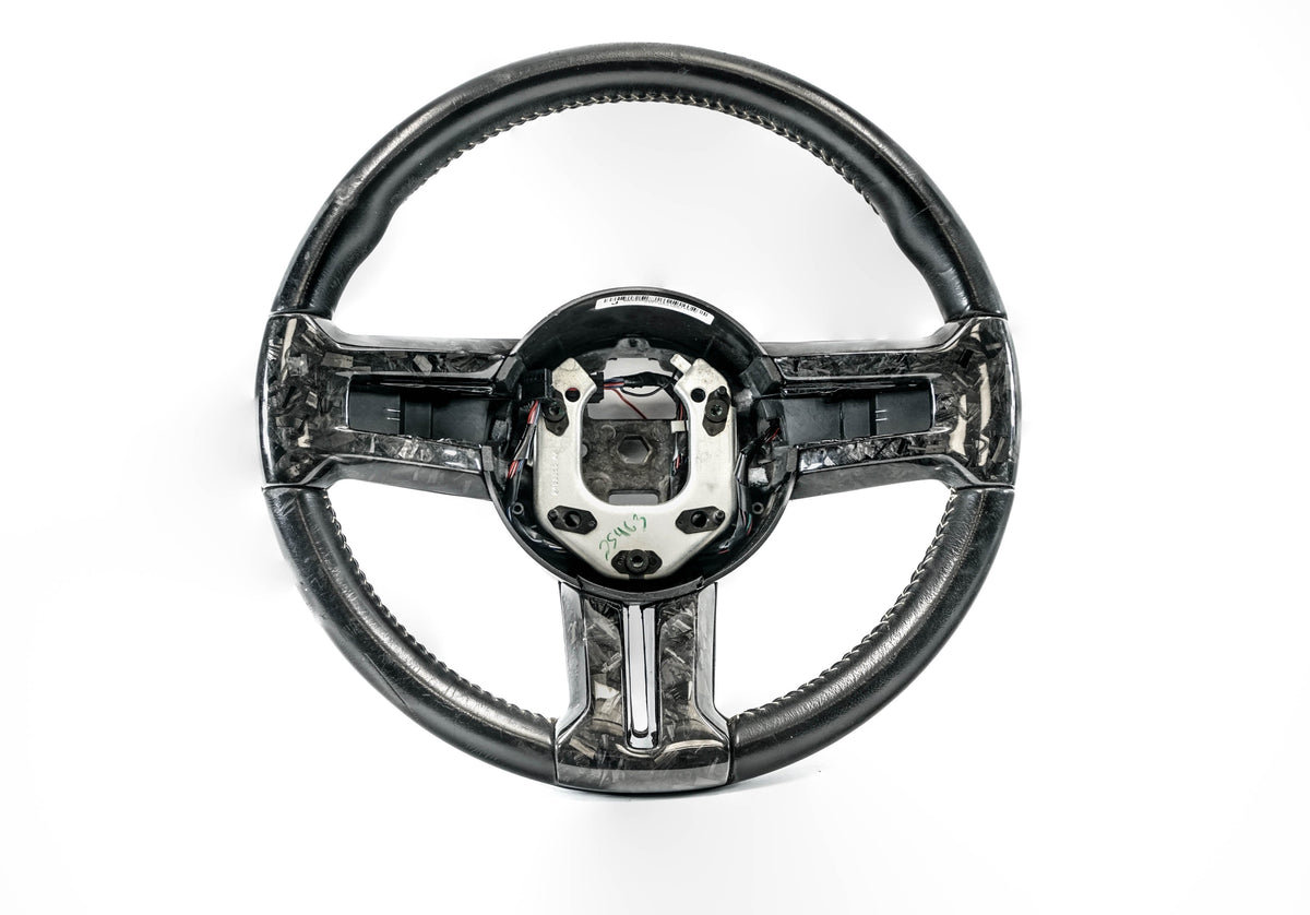 2010-2014 Mustang Forged Carbon Fiber LG112 Steering Inserts - EXCLUSIVE