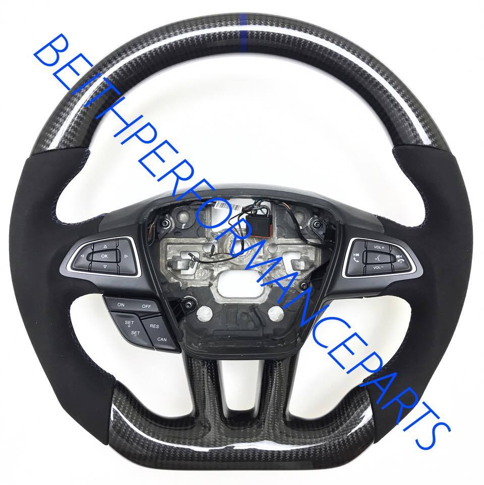 2015+ Ford Focus Carbon – Blue Stitching, Blue Stripe