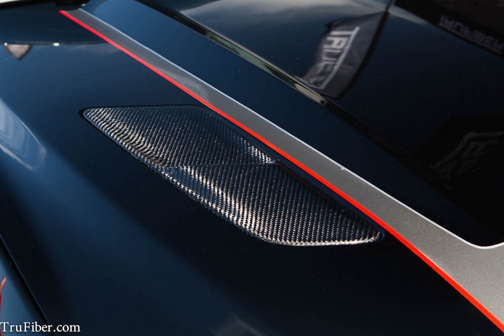 2015-2017 S550 Mustang Carbon Fiber LG244 Hood Vents