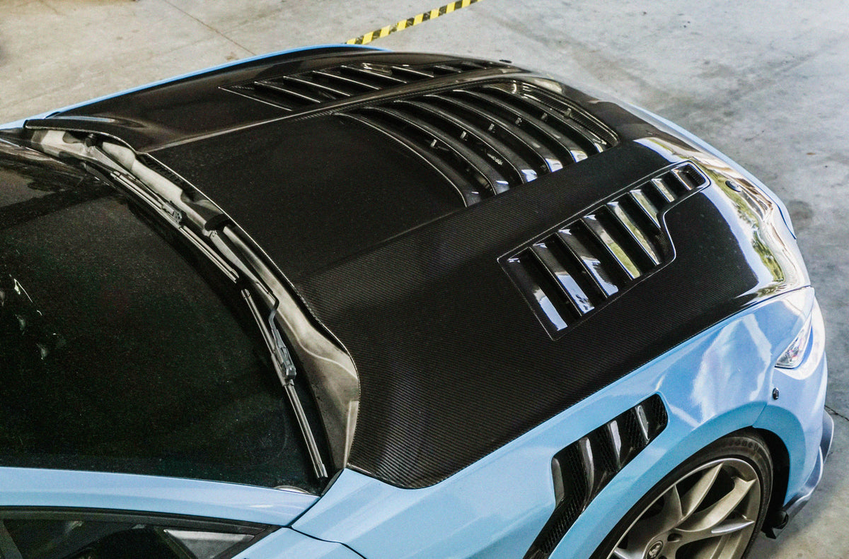 2015-2017 S550 Mustang Carbon Fiber A88 Heat Extractor Hood - EXCLUSIVE