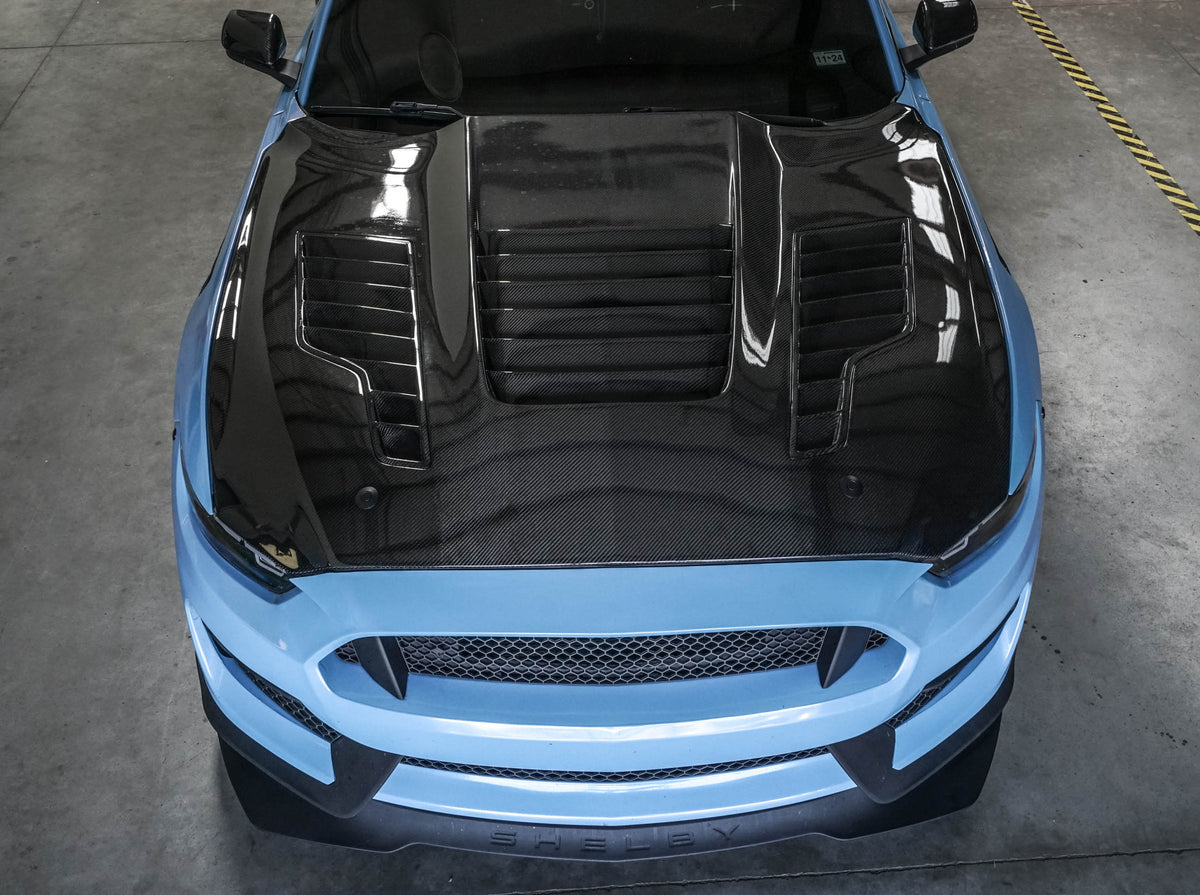 2015-2017 S550 Mustang Carbon Fiber A88 Heat Extractor Hood - EXCLUSIVE