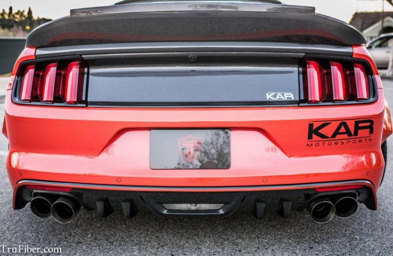 2015-2017 S550 Mustang Carbon Fiber LG269 Rear Diffuser (Quad Tip)