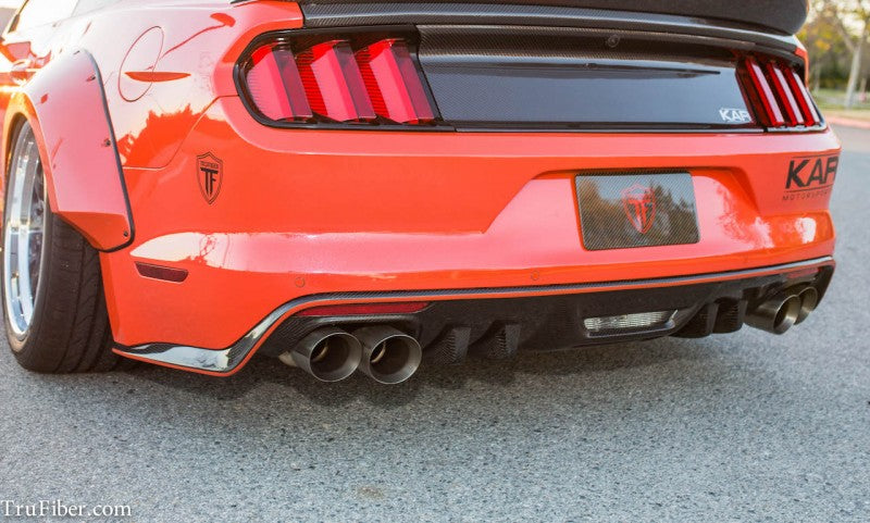 2015-2017 S550 Mustang Carbon Fiber LG269 Rear Diffuser (Quad Tip)