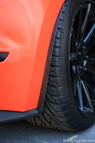 2015-2017 S550 Mustang Carbon Fiber LG314 Rear Splash Guards