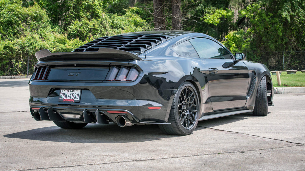 2015-2017 S550 Mustang Carbon Fiber LG348 Rear Diffuser Splitters