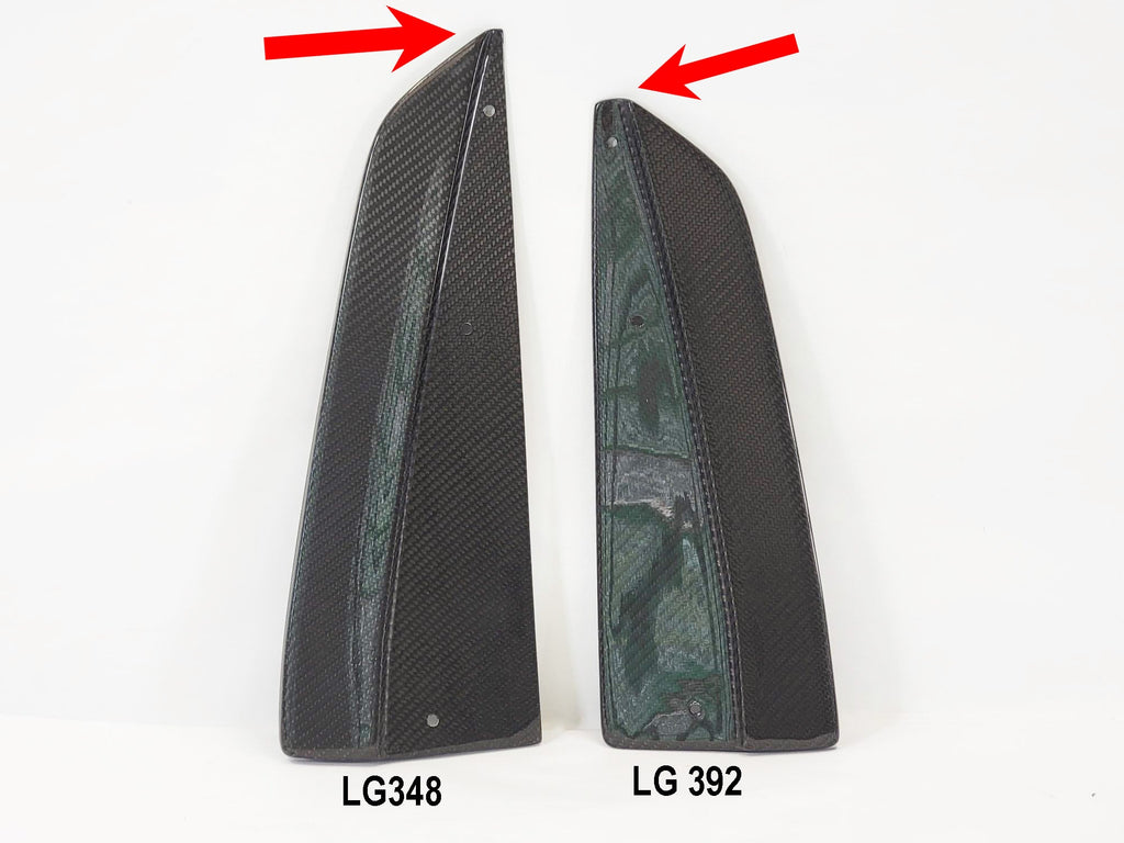 2015-2017 S550 Mustang Carbon Fiber LG348 Rear Diffuser Splitters