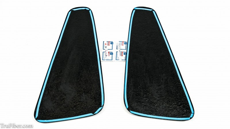 2015-2020 S550 Mustang Carbon Fiber LG332 Quarter Window Covers
