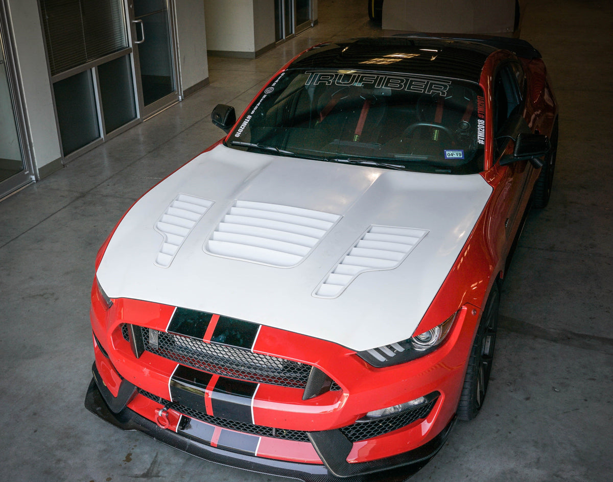 2015-2020 S550 Mustang Fiberglass A88KR Heat Extractor Hood - EXCLUSIVE